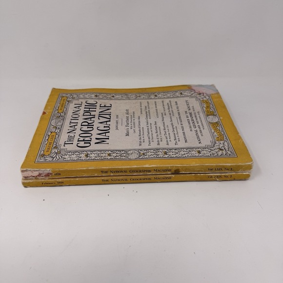 Lot 2 The National Geographic Magazine, January & February 1936 Vintage History - Picture 7 of 7